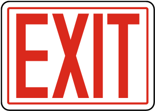 Exit Metal Sign (Regular Print), Reflective/Non, 14 x 10, Holes, Y/N, Quality Materials, Long #EME-1003
