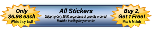 Rectangular Science Stickers