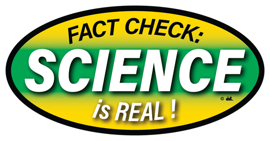 Fact Check: Science is Real!, 6 x 3 inch Removable Oval Bumper Sticker - FBS-3026