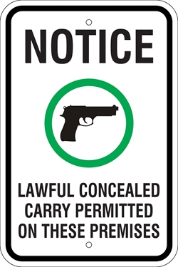 Notice Lawful Concealed Carry Permitted w/ Symbol Metal Sign, Reflective/Non-Refl., Various Sizes, Holes, Overlaminate Y/N, Quality Materials, Long Life NOTICE Lawful Concealed Carry Permitted symbol sign,metal NOTICE Lawful Concealed Carry Permitted symbol sign,aluminum NOTICE Lawful Concealed Carry Permitted symbol sign,cheap NOTICE Lawful Concealed Carry Permitted symbol sign,inexpensive NOTICE Lawful Concealed Carry Permitted symbol sign,good best value NOTICE Lawful Concealed Carry Permitted symbol sign,small NOTICE Lawful Concealed Carry Permitted symbol sign,large NOTICE Lawful Concealed Carry Permitted symbol sign,long lasting life NOTICE Lawful Concealed Carry Permitted symbol sign,quality NOTICE Lawful Concealed Carry Permitted symbol sign,12 18 24 30 inch NOTICE Lawful Concealed Carry Permitted symbol sign,reflective NOTICE Lawful Concealed Carry Permitted symbol sign