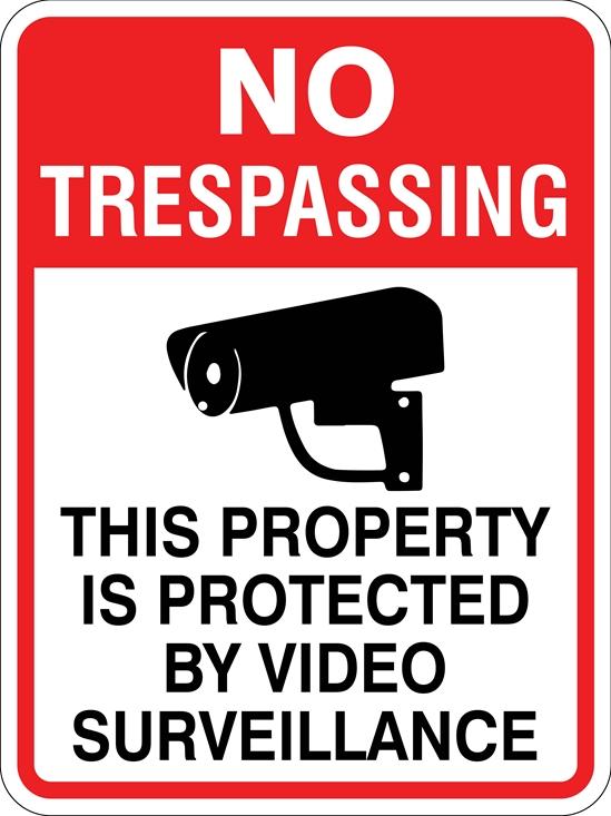 No Trespassing Sign (Choose Wording), Red/White/Black, Metal, Various Sizes, Reflective Grades, Holes, Overlaminate Y/N, Quality Materials, Long Life - NT-1003