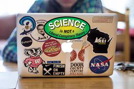 Science is Not a Liberal Conspiracy Theory Science Sticker