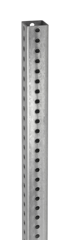 14 gauge square metal sign post with pre-punched holes