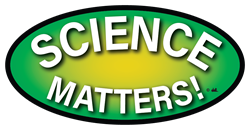 Science Matters!, 6 x 3 inch Removable Oval Bumper Sticker 