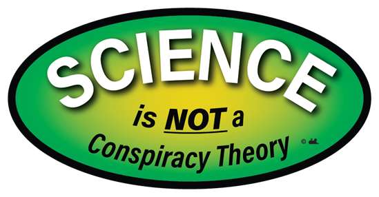 Science - Not a Conspiracy Theory, 6 x 3 inch Removable Oval Bumper Sticker - FBS-3022