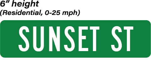 Street Name Double-Sided Metal Sign, 6 x 18 (Up to 8 characters & spaces, Green/White, Holes, Overlaminate Y/N, Quality Materials, Long Life 6 inch street name sign,reflective street name sign,road name sign,reflective road name sign,custom street name sign,custom road name sign,personal street name sign,personal road name sign,high reflective street road name sign,high intensity street name sign,high intensity road name sign,hi intensity street name sign,hi intensity road name sign,green blue street name sign, brown white street name sign,cheap street name sign,affordable street name sign,inexpensive street name sign,quality street name sign,long lasting life street name sign,18 24 30 36 inch street name sign,budget street name sign,value street name sign,flat blade street name sign,street name sign with border