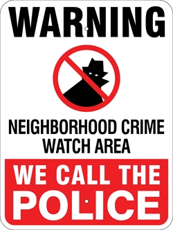 Warning Neighborhood Crime Watch Area w/ Symbol Metal Sign, Reflective/Non, Var. Sizes, Holes, Overlaminate Y/N, Quality Materials, Long Life warning neighborhood crime watch area symbol sign,metal warning neighborhood crime watch area symbol sign,aluminum warning neighborhood crime watch area symbol sign,cheap warning neighborhood crime watch area symbol sign,inexpensive warning neighborhood crime watch area symbol sign,good best value warning neighborhood crime watch area symbol sign, small warning neighborhood crime watch area symbol sign,large warning neighborhood crime watch area symbol sign,long lasting life warning neighborhood crime watch area symbol sign,quality warning neighborhood crime watch area symbol sign,12 18 24 30 inch warning neighborhood crime watch area symbol sign,reflective warning neighborhood crime watch area symbol sign