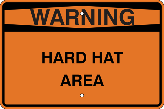 Warning (Choose Wording) Metal Sign, Construction Orange, Reflective/Non, Var. Sizes, Holes, Overlaminate Y/N, Quality Materials, Long Life - OW-1001