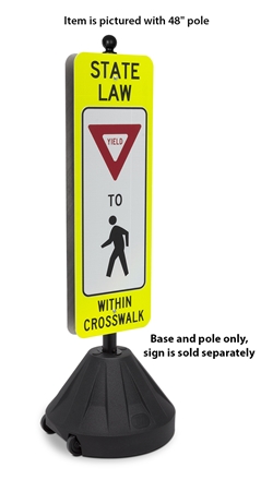 Portable Rolling Sign Base with Pole portable sign base,portable sign base with pole,rolling sign base,rolling sign base with pole,sign base with ballast,sign accessories, 