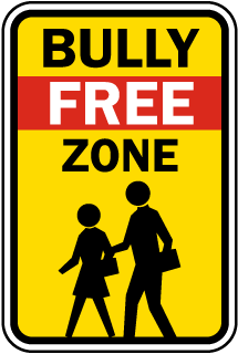 Bully Free Zone Metal Sign (yellow), Reflective/Non, Various Sizes, Holes, Overlaminate Y/N, Quality Materials, Long Life - SSB-1003