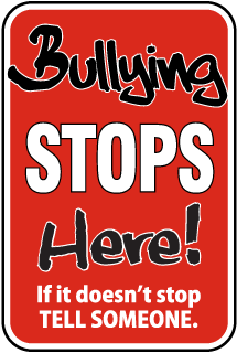 Bullying Stops Here Metal Sign (portrait), Reflective/Non, Various Sizes, Holes, Overlaminate Y/N, Quality Materials, Long Life 
