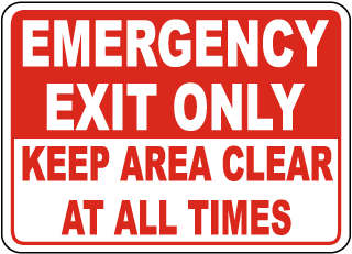 Emergency Exit Only Metal Sign - Keep Area Clear, Reflective/Non, Various Sizes, Holes, Overlaminate Y/N, Quality Materials, Long Life emergency exit only keep area clear sign,aluminum emergency exit only keep area clear sign,metal emergency exit only keep area clear sign,reflective emergency exit only keep area clear sign,non-reflective emergency exit only keep area clear sign,12 18 24 emergency exit only keep area clear sign,hi high intensity emergency exit only keep area clear sign,engineer grade emergency exit only keep area clear sign,good price emergency exit only keep area clear sign,best price emergency exit only keep area clear sign,long-lasting emergency exit only keep area clear sign,quality emergency exit only keep area clear sign,good value emergency exit only keep area clear sign,best value emergency exit only keep area clear sign,