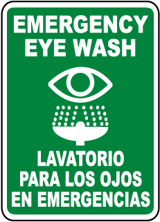 Emergency Eye Wash Sign - Bilingual/Spanish Metal Sign, Reflective/Non, Various Sizes, Holes, Overlaminate Y/N, Quality Materials, Long Life emergency eye wash bilingual sign,aluminum emergency eye wash bilingual sign,metal emergency eye wash bilingual sign,reflective emergency eye wash bilingual sign,non-reflective emergency eye wash bilingual sign,12 18 24 emergency eye wash bilingual sign,hi high intensity emergency eye wash bilingual sign,engineer grade emergency eye wash bilingual sign,good price emergency eye wash bilingual sign,best price emergency eye wash bilingual sign,long-lasting emergency eye wash bilingual sign,quality emergency eye wash bilingual sign,good value emergency eye wash bilingual sign,best value emergency eye wash bilingual sign,