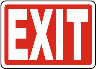 Exit Metal Sign (Reverse Print), Reflective/Non, 14 x 10, Holes, Overlaminate Y/N, Quality Materials, Long Life - EME-1002