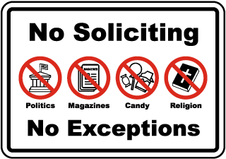 No Soliciting No Exceptions Metal Sign, Reflective/Non, Various Sizes, Holes, Overlaminate Y/N, Quality Materials, Long Life No soliciting no exceptions sign,aluminum No soliciting no exceptions sign,metal No soliciting no exceptions sign,reflective No soliciting no exceptions sign,non-reflective No soliciting no exceptions sign,12 18 24 No soliciting no exceptions sign,hi high intensity No soliciting no exceptions sign,engineer grade No soliciting no exceptions sign,good price No soliciting no exceptions sign,best price No soliciting no exceptions sign,long-lasting No soliciting no exceptions sign,quality No soliciting no exceptions sign,good value No soliciting no exceptions sign,best value No soliciting no exceptions sign,