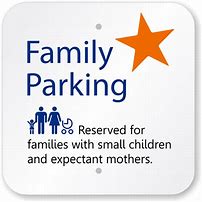 Family Parking Metal Sign, Reflective, Various Sizes, Holes, Overlaminate Y/N, Quality Materials, Long Life - RP-1009