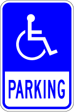 Handicapped Parking Metal Sign, Reflective/Non, Various Sizes, Holes, Overlaminate Y/N, Quality Materials, Long Life - PHC-1001