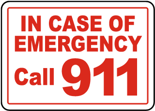 In Case of Emergency Call 911 Metal Sign - white & red, Reflective/Non, Various Sizes, Holes, Overlaminate Y/N, Quality Materials, Long Life in case emergency call sign,aluminum in case emergency call sign,metal in case emergency call sign,reflective in case emergency call sign,non-reflective in case emergency call sign,12 18 24 in case emergency call sign,hi high intensity in case emergency call sign,engineer grade in case emergency call sign,good price in case emergency call sign,best price in case emergency call sign,long-lasting in case emergency call sign,quality in case emergency call sign,good value in case emergency call sign,best value in case emergency call sign,