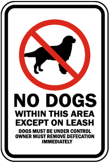 No Dogs Within this Area with Symbol Metal Sign, Reflective/Non, Various Sizes, Holes, Overlaminate Y/N, Quality Materials, Long Life - PNP-1011