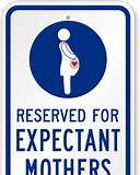 Reserved for Expectant Mothers Parking Metal Sign, Reflective, Various Sizes, Holes, Overlaminate Y/N, Quality Materials, Long Life - RP-1013