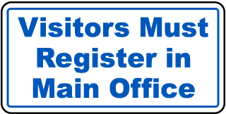 Visitors Must Register in Main Office Metal Sign, Reflective/Non, Various Sizes, Holes, Overlaminate Y/N, Quality Materials, Long Life visitors must register office sign,aluminum visitors must register office sign,metal visitors must register office sign,reflective visitors must register office sign,non-reflective visitors must register office sign,12 18 24 visitors must register office sign,hi high intensity visitors must register office sign,engineer grade visitors must register office sign,good price visitors must register office sign,best price visitors must register office sign,long-lasting visitors must register office sign,quality visitors must register office sign,good value visitors must register office sign,best value visitors must register office sign,