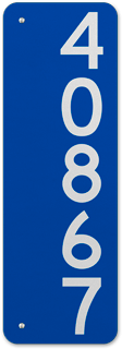 911 Address Sign, Vertical / Double-Sided  911 address sign,std 911 address sign,standard 911 address sign,aluminum 911 address sign,metal 911 address sign,reflective 911 address sign,eng grade 911 address sign,engineer grade 911 address sign,hi intensity 911 address sign,high intensity 911 address sign,good price 911 address sign,good value 911 address sign,cheap 911 address sign,standard aluminum 911 address sign,blue 911 address sign,blue & white 911 address sign,emergency address sign,highly reflective 911 address sign,highly reflective emergency address sign,911 address up to 2 4 5 characters sign,diamond grade 911 address sign,most reflective 911 address sign